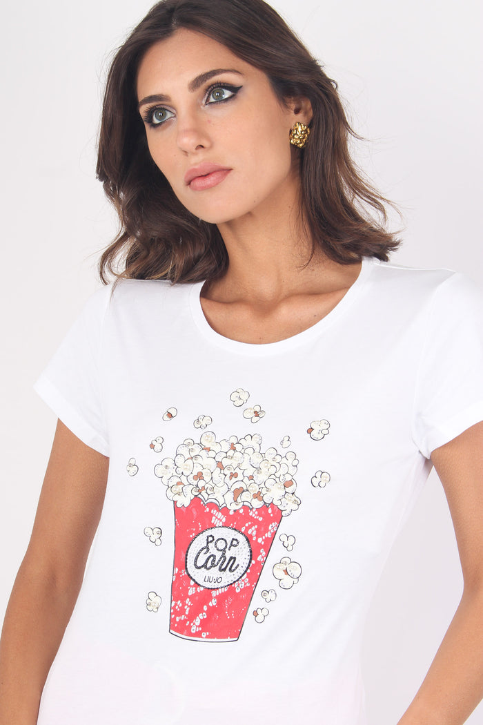 T-shirt Stampa Popcorn Bco/liujo-9