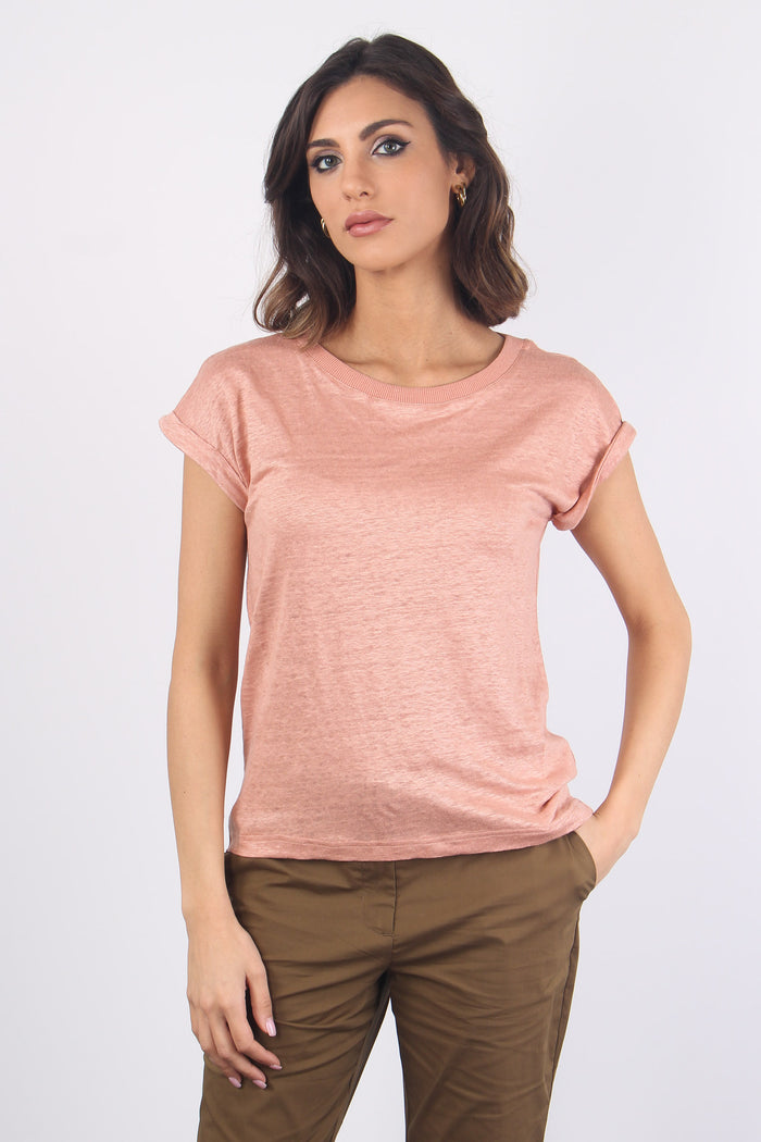 T-shirt Lino Dusty Pink