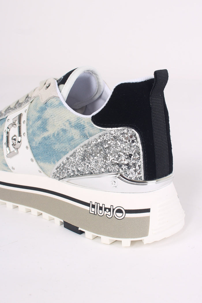 Sneaker Maxi Wonder Glitter Denim/silver-5