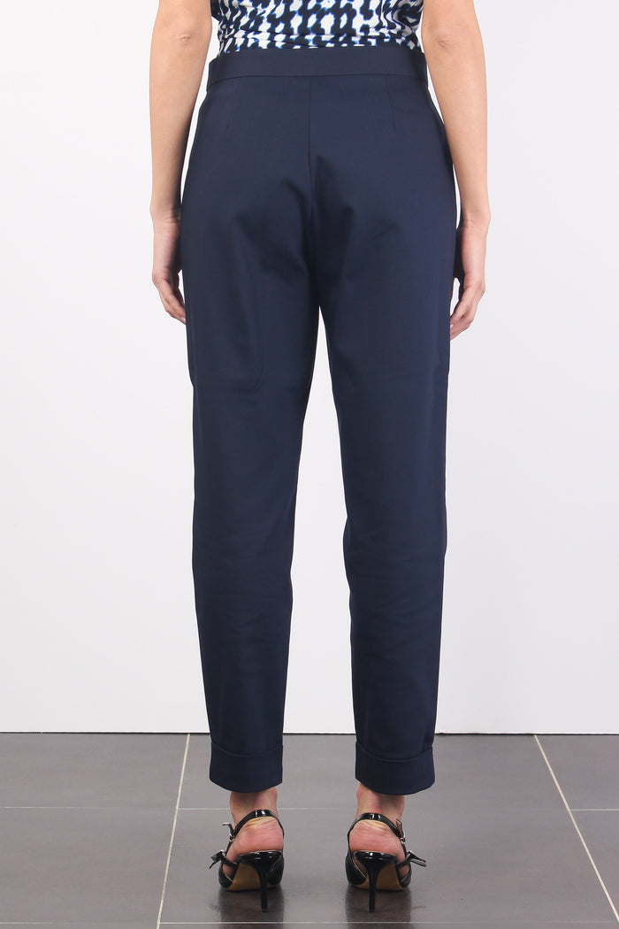 Pantalone Chino Cotone Blu-3