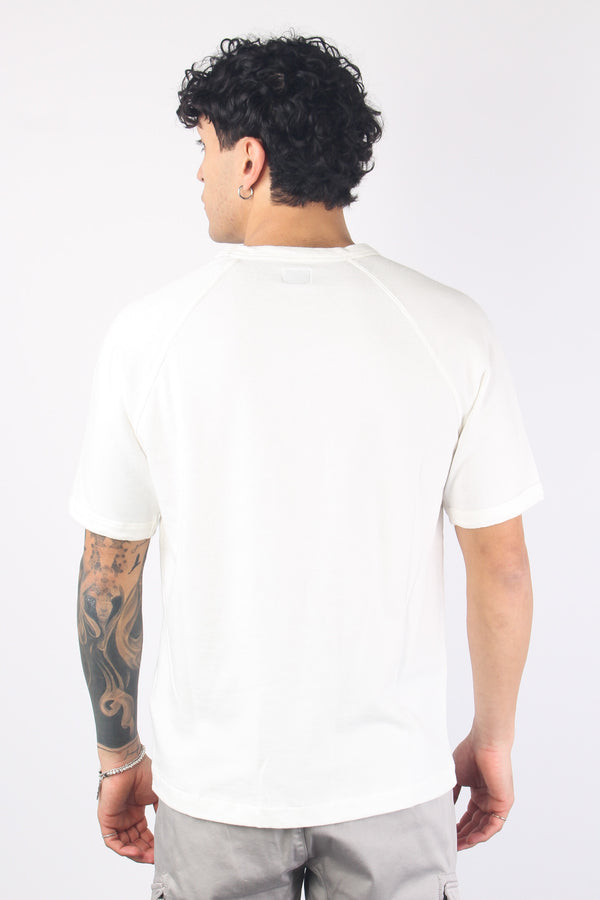 T-shirt Spugna Logo Gauze White-2