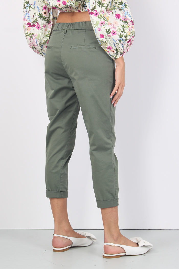 Pantalone Coulisse Verde Militare-6