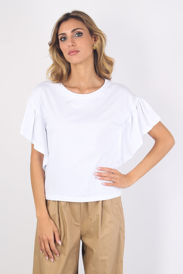 T-shirt Manica Ampia Bianco