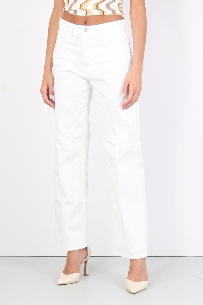 Jeans Vintage Gamba Larga Bianco-10