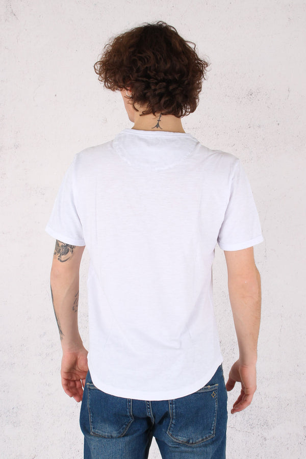 T-shirt Cotone Fiammato Bianco-2