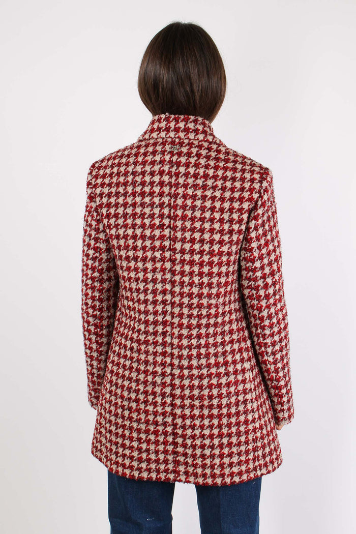 Cappotto Dritto Pied De Poule Beige/pepper-4