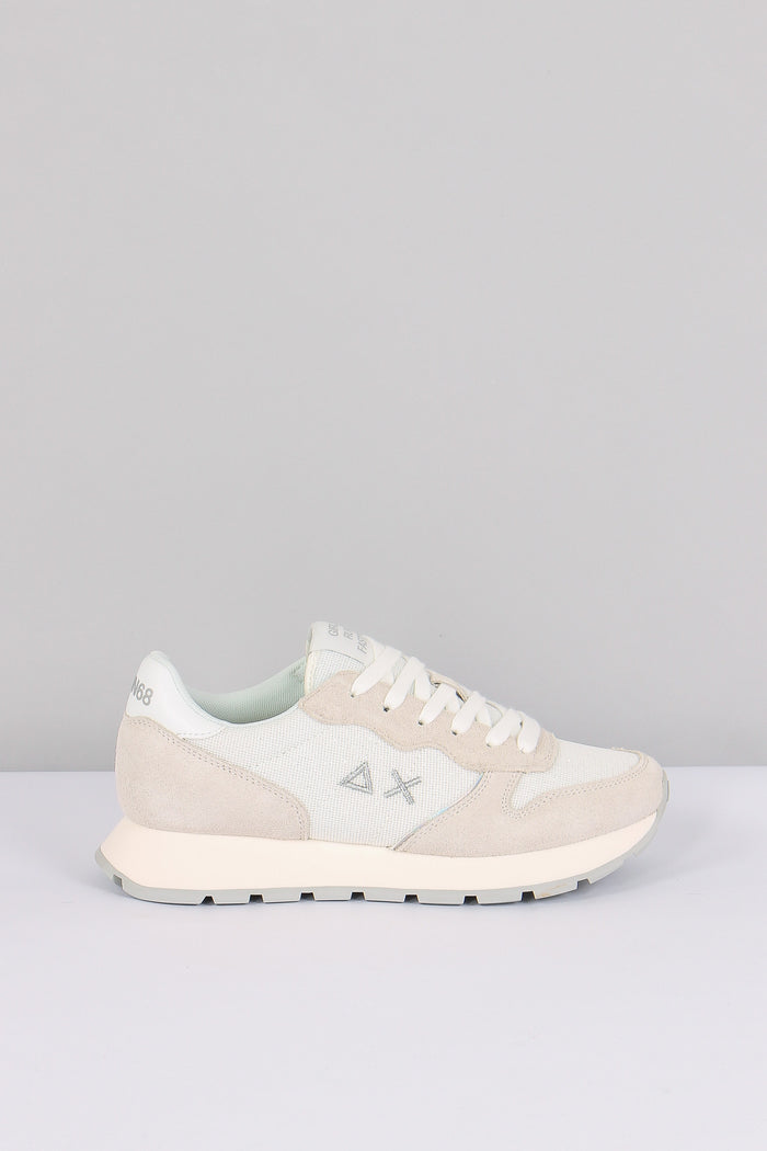 Sneakers Ally Glitter Textile Bianco