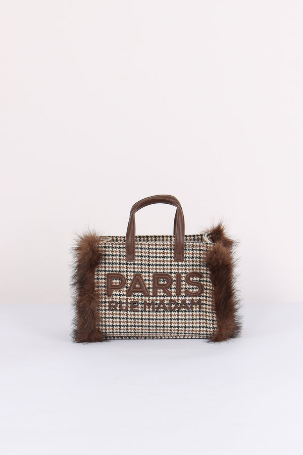 Mini Shopping Fantasia Pellicc Moro/panna