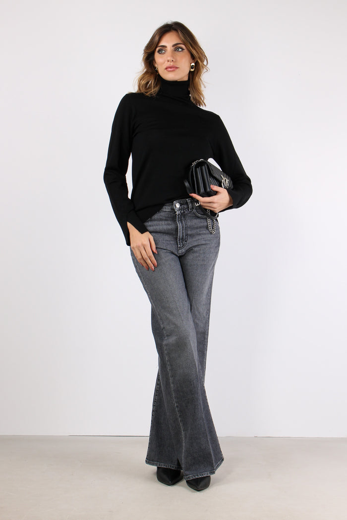 Denim Palazzo Nero/panna