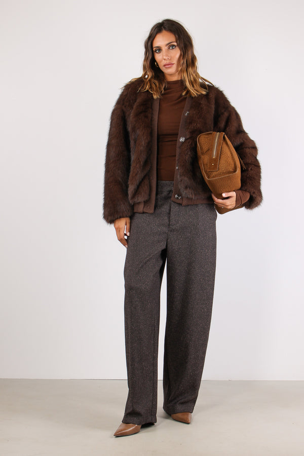 Bomber Pelliccia Moro