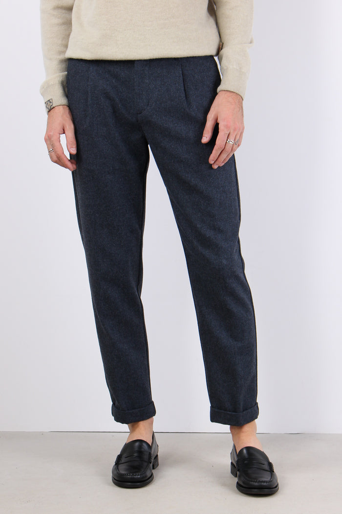 Volo Pantalone Spinato Blu-2