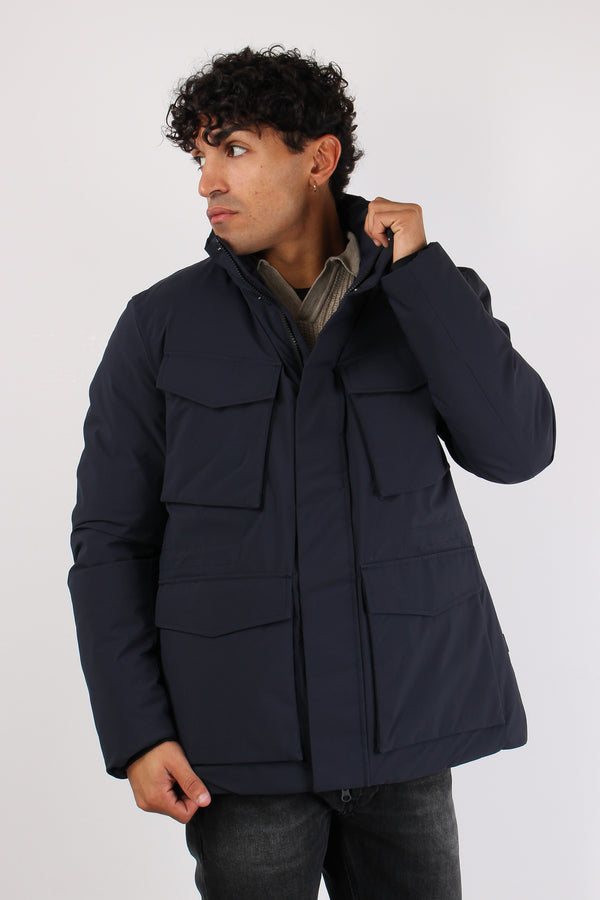 Jannik Field Jacket Tessuto Te Blue Black