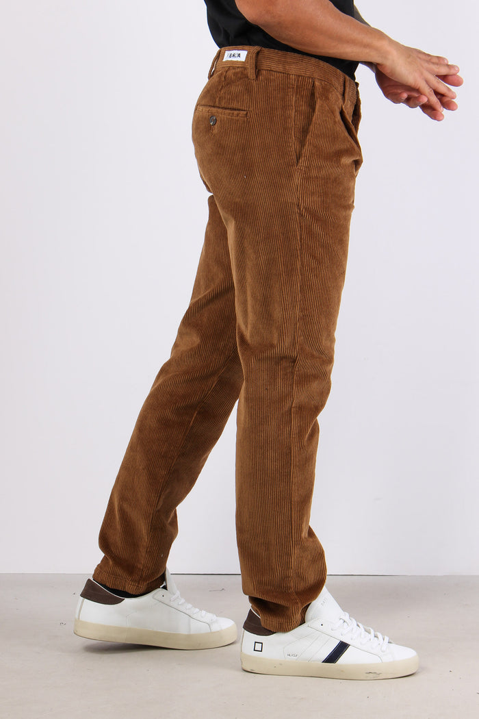 Pantalone Velluto Pences Cognac-3