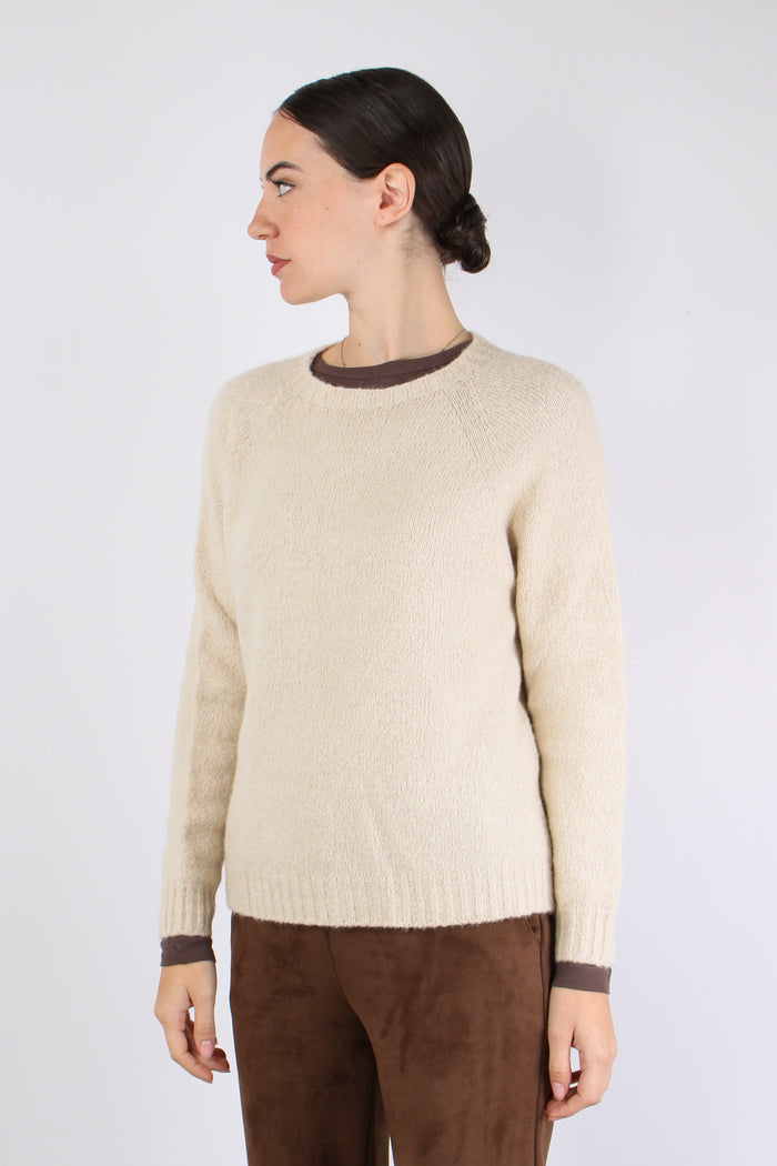 Ghiacci Maglia Over Alpaca Intonaco Unito-9