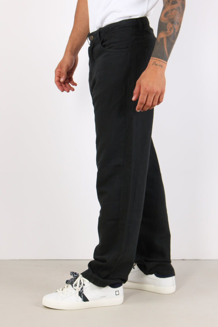 Pantalone Wide Fit Nero-5
