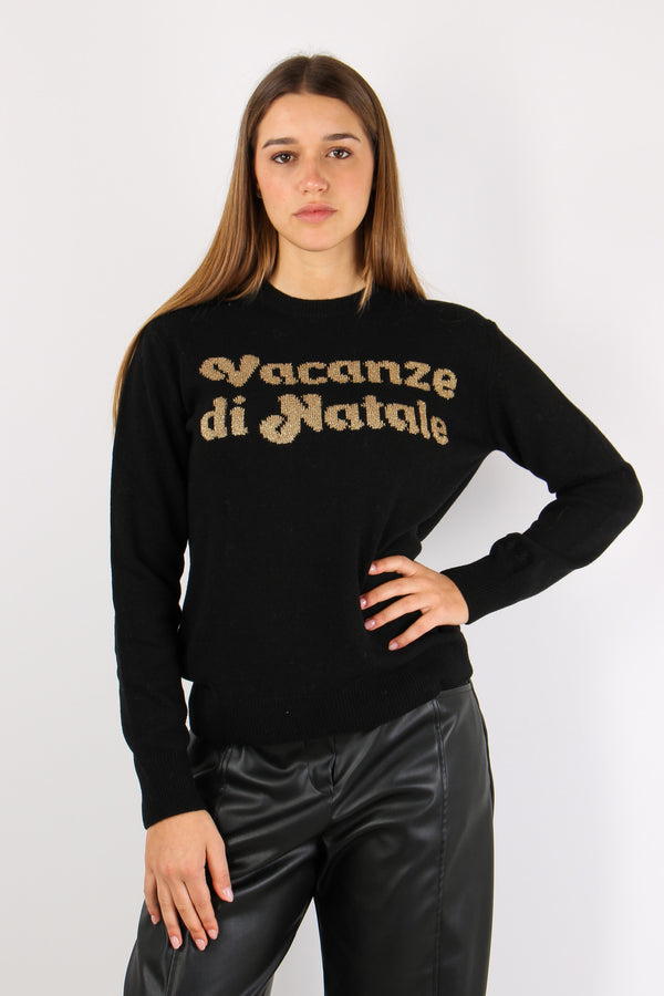 Girocollo Vacanze Natale Nero-2