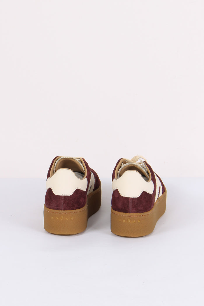 Sneakers H698 Allacciato H Platform Bordeaux/bianco-3