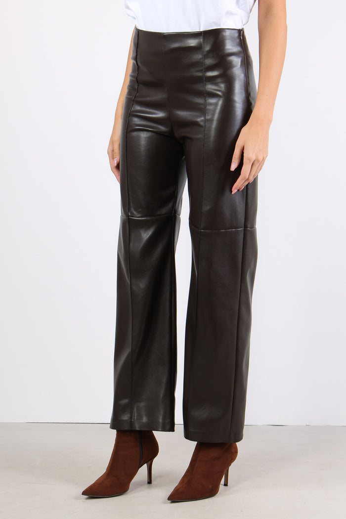 Pantalone Dritto Ecopelle Moro-6