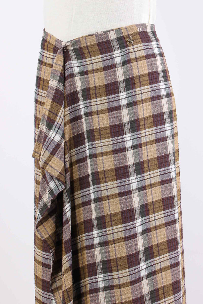 Gonna Portafoglio Check Malva/beige-8