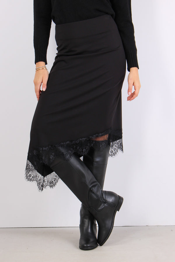 Gonna Sbieco Fondo Pizzo Nero-2