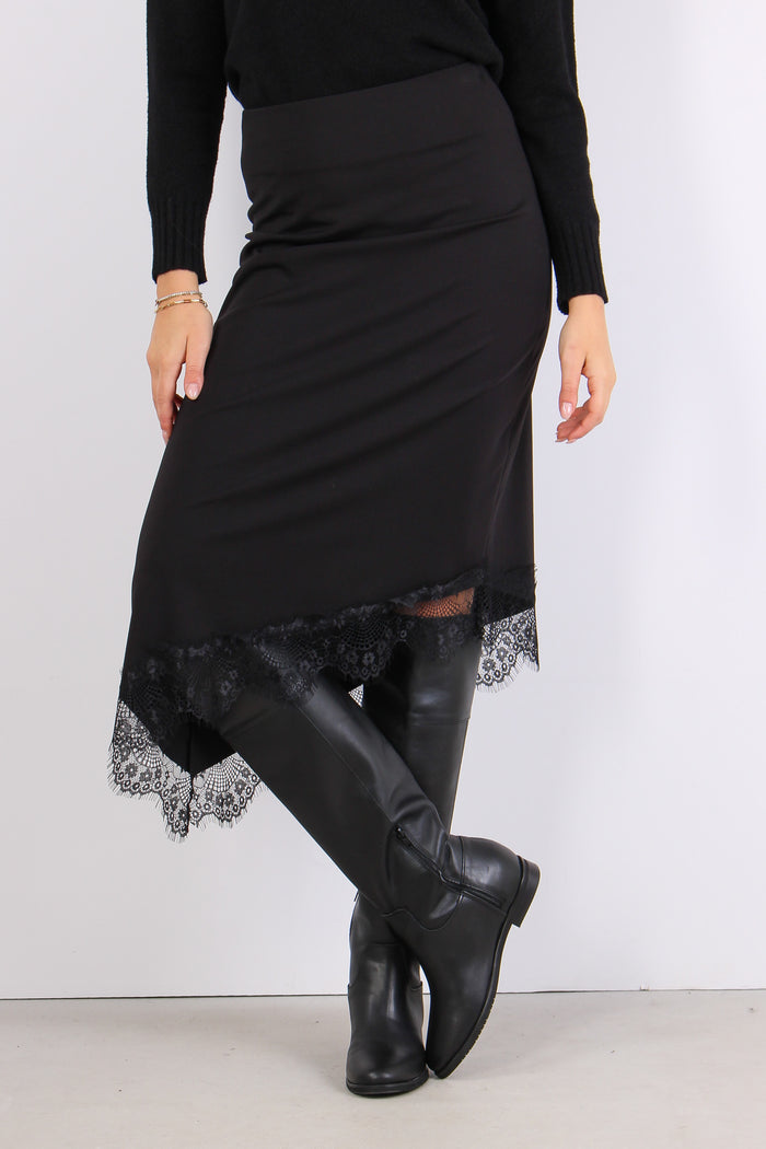 Gonna Sbieco Fondo Pizzo Nero-2