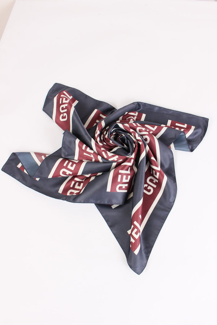 Foulard Bande Logo Blu Scuro-4