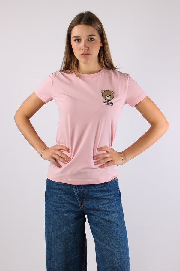 T-shirt Logo Laterale Rosa