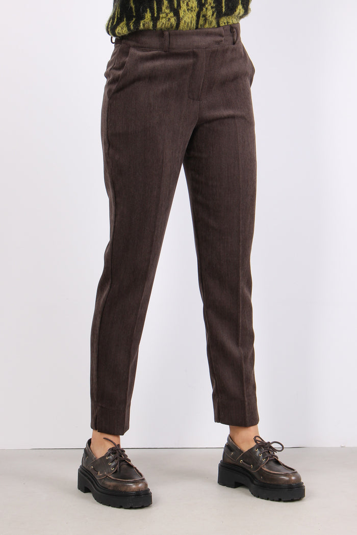 Pantalone Slim Velluto Resca Moro-7