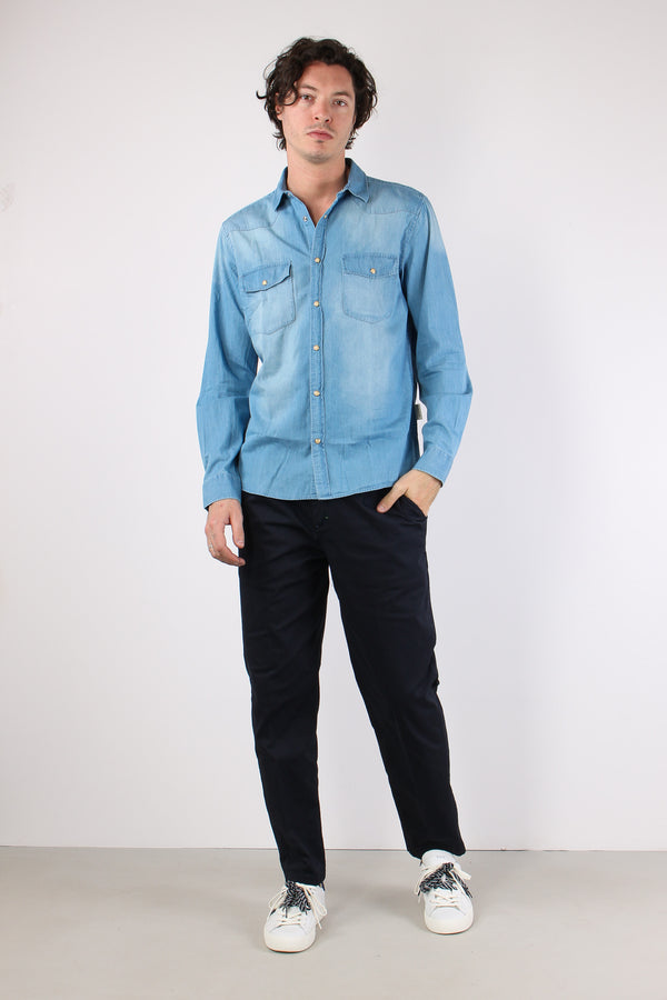 Camicia Denim Leggero Denim Chiaro-2