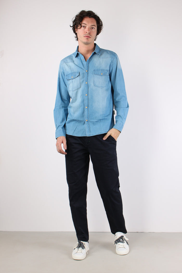 Camicia Denim Leggero Denim Chiaro-2