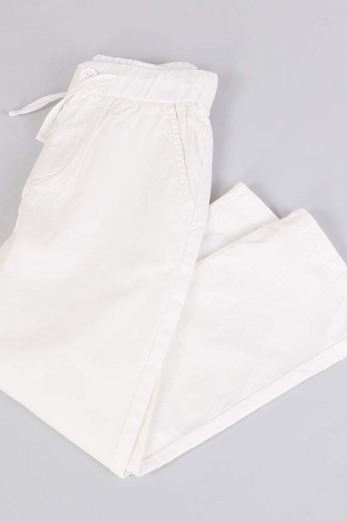 Pantalone Cotone Coulisse Bianco-3