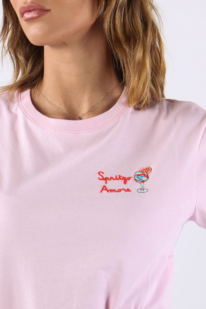 T-shirt Scritta Ricamo Spritzo Amore-7