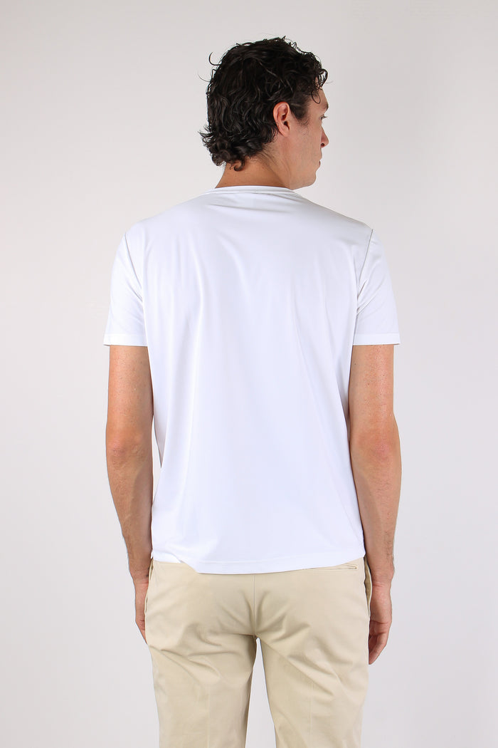 T-shirt Tessuto Tecnico Bianco-4