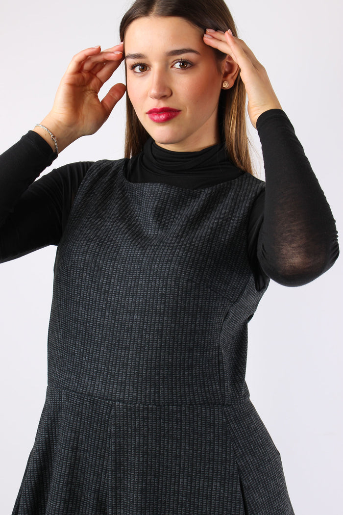 Tuta Pantalone Palazzo Grigio/nero-10