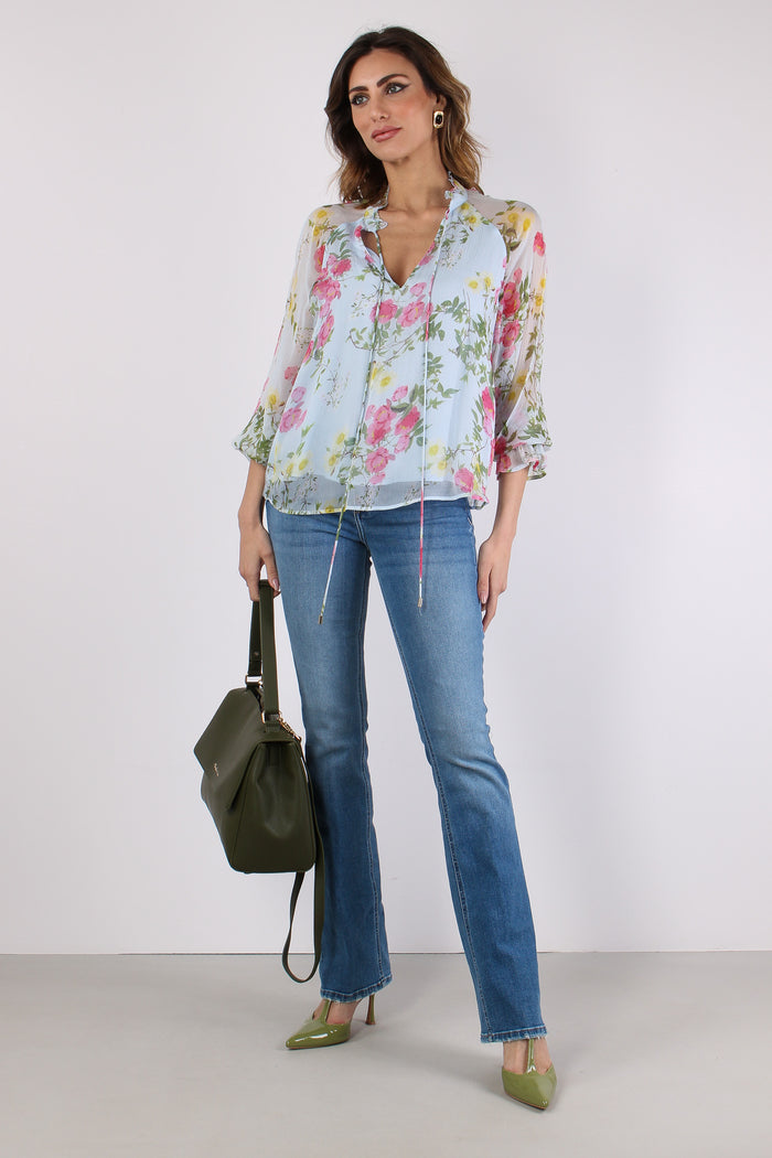 Blusa Laccetti Fantasia Fiori Botanic Garden-4