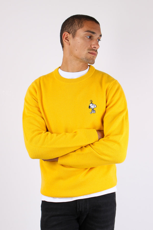 Maglia Logo Ricamo Laterale Giallo-2