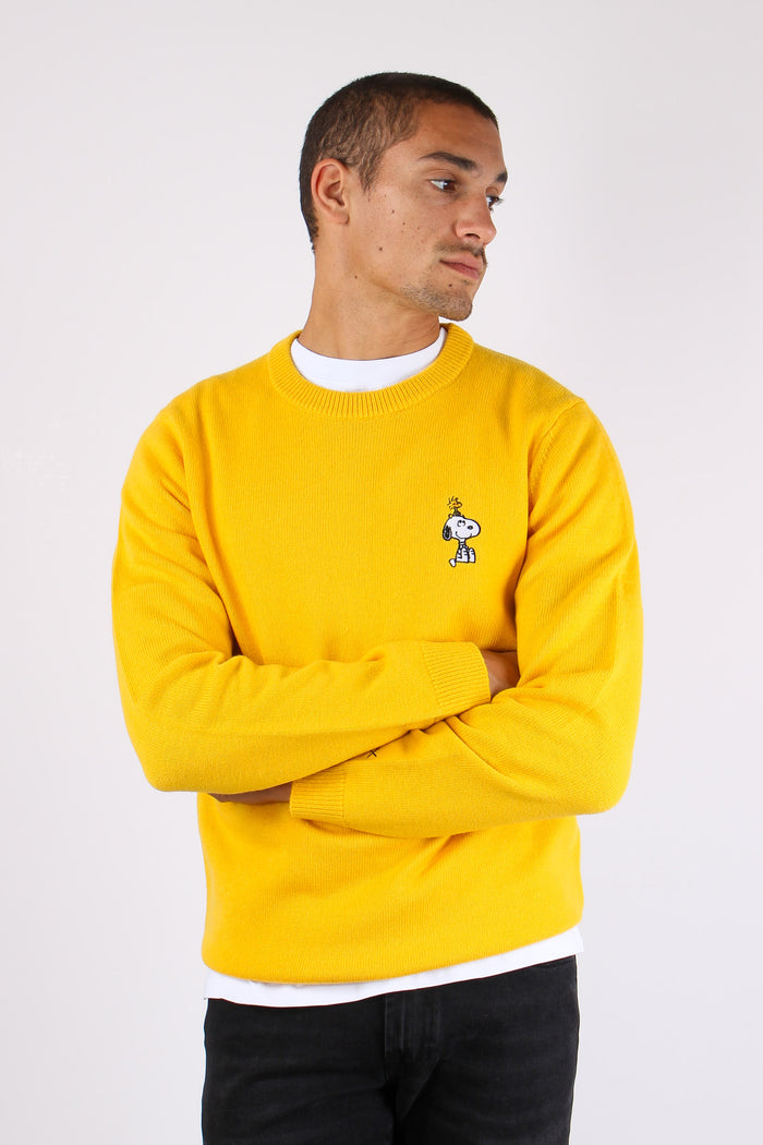 Maglia Logo Ricamo Laterale Giallo-2