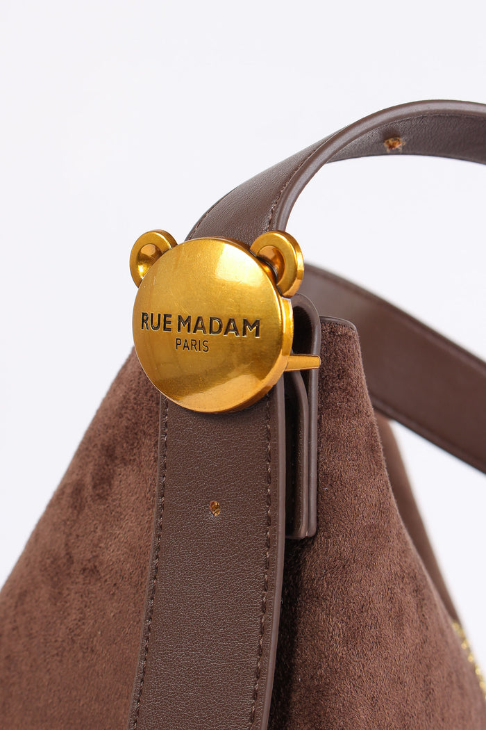 Shopping Verticale Logo Borchie Suede Brown-7