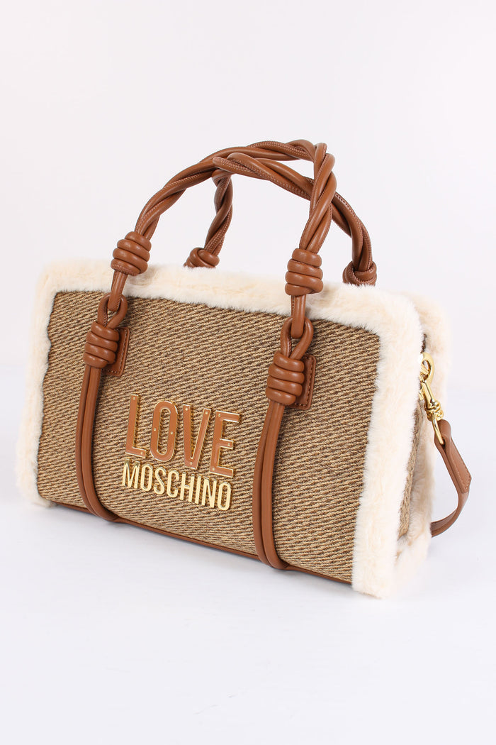 Shopping Piccola Ecopelliccia Cuoio-4