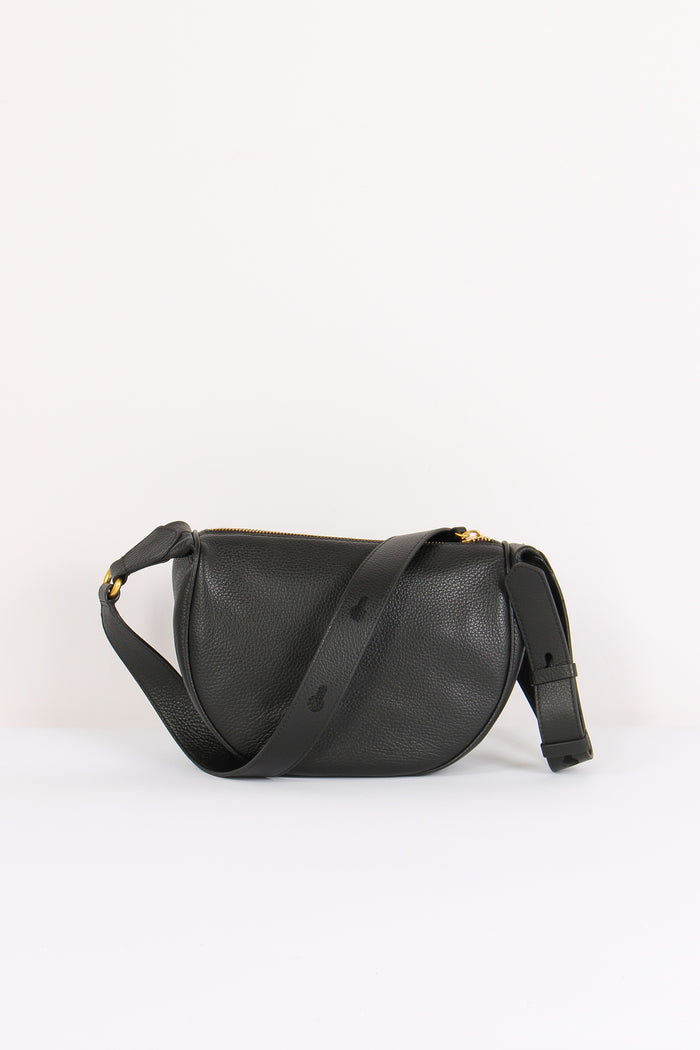 Charlotte Mezzaluna Pelle Nero-3