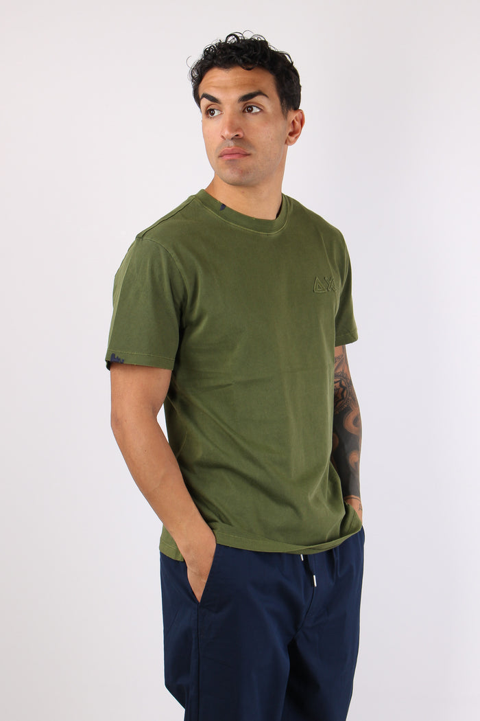 T-shirt Logo Patch Verde-5