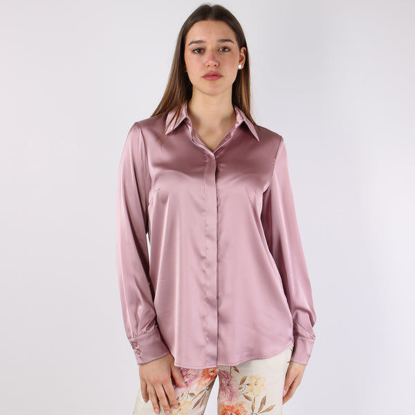 Camicia Raso M/l Rosa-2