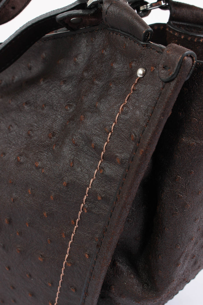 Bloom Shopping Suede Stampa Struzzo Espresso-5