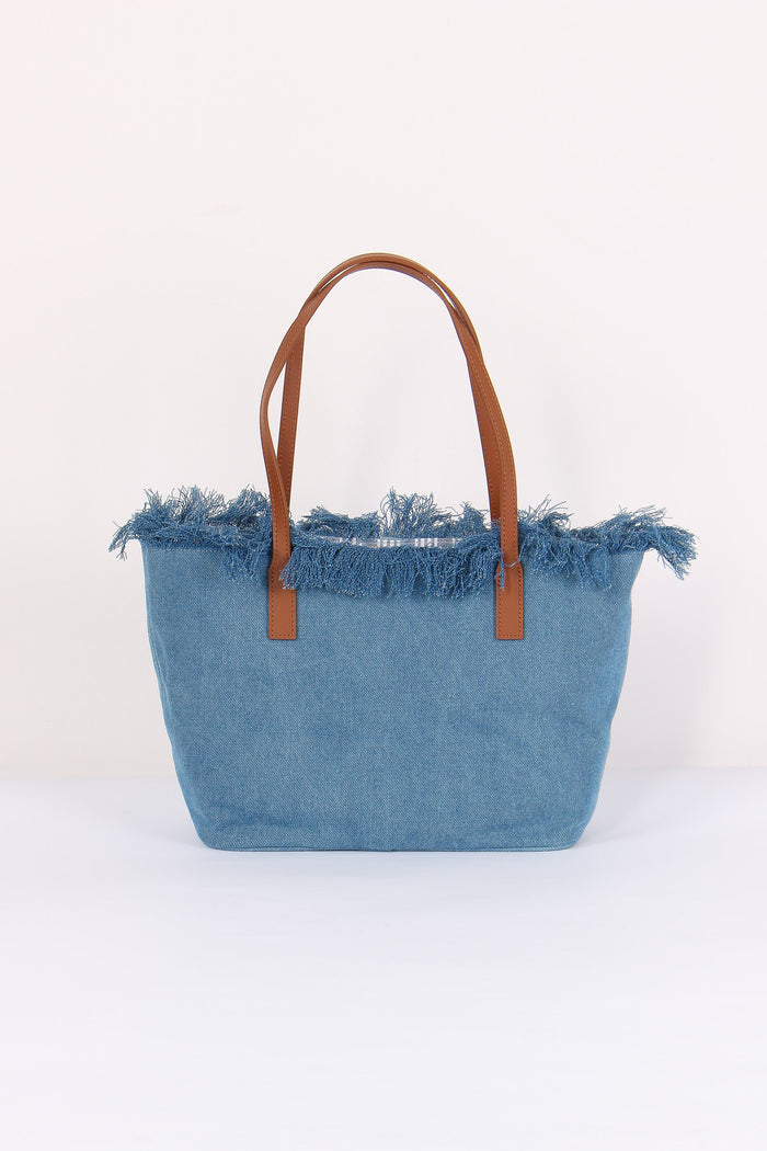 City Bag Mid Frange Denim-3
