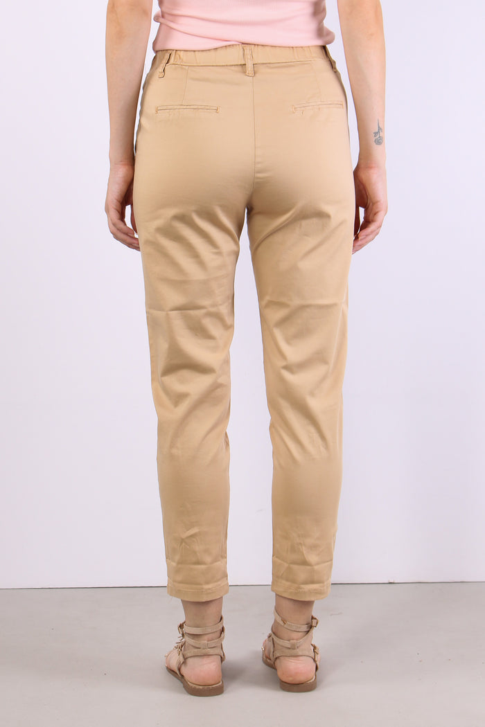 Chino Elastico Cotone Leggero Miele-4