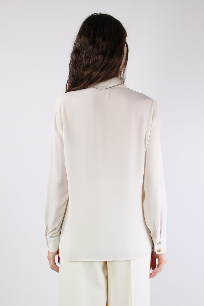 Camicia Tasche Applicate Milk-4