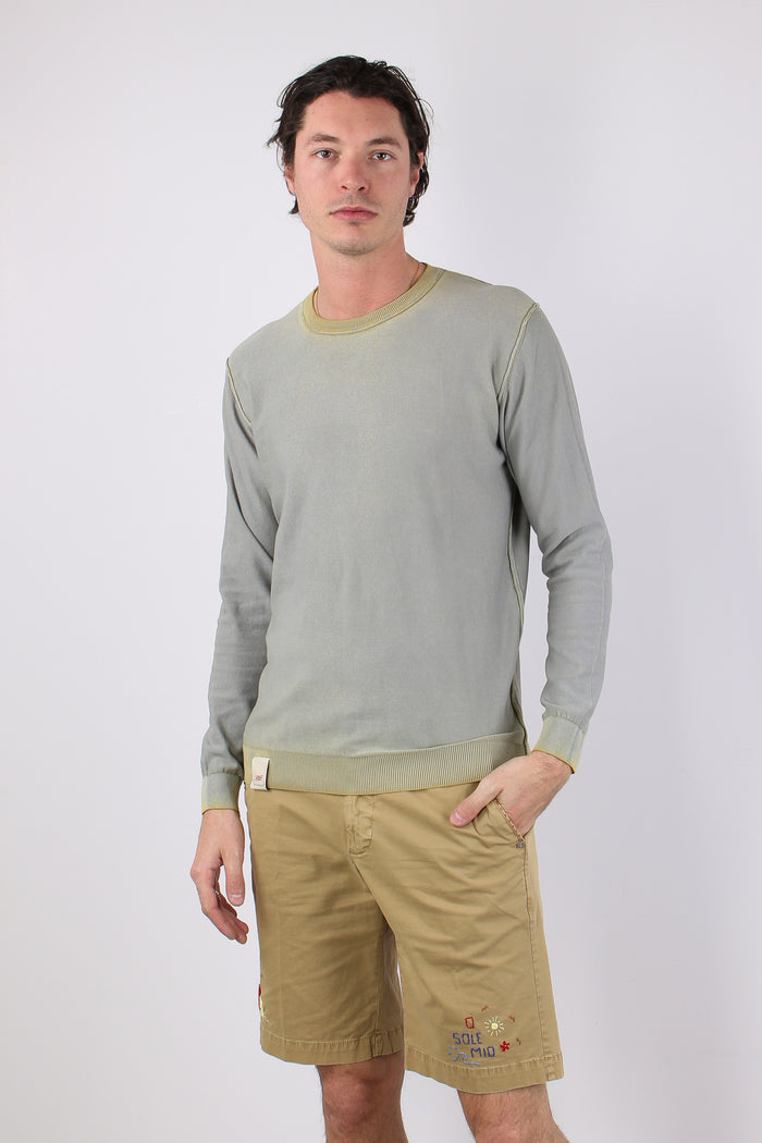 Maglia M/l Filo Reversibile Mostarda/argendo-4