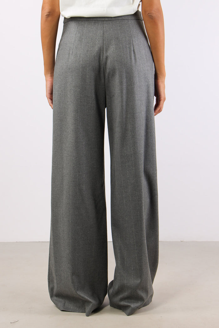 Pantalone Gessato Lurex Grigio-4