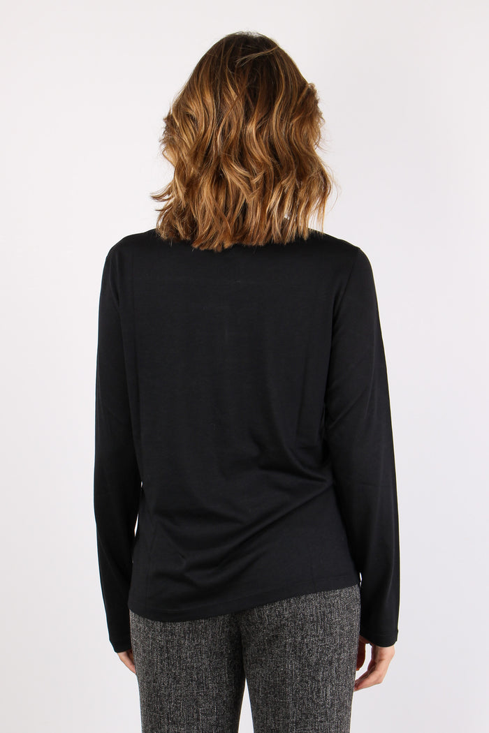 Girocollo Jersey Seta Nero-4