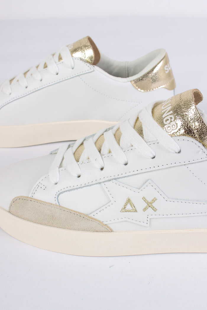 Sneaker Katy Leather Bianco/oro-7